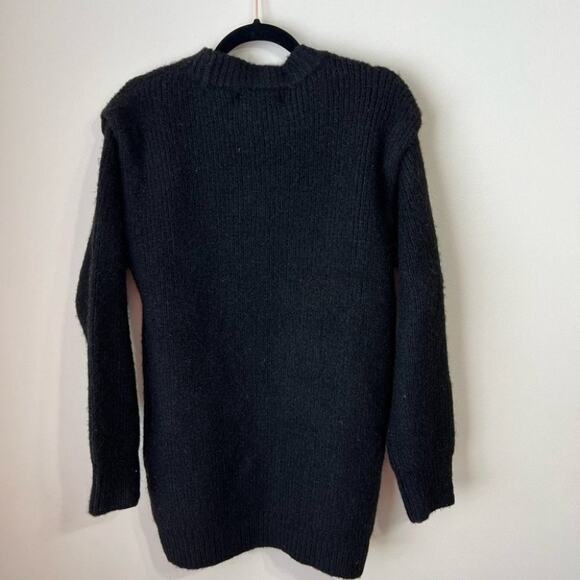 Vero Moda Black Daisy Wide Shoulder Sweater Size Medium - Picture 5 of 5
